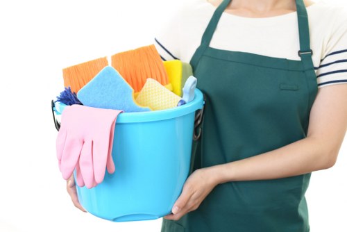 Finchley Cleaners team preparing equipment safely before a cleaning job