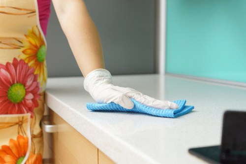 Cleaning team preparing a property for service booking