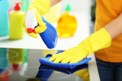 Waste handling and disposal compliance during cleaning