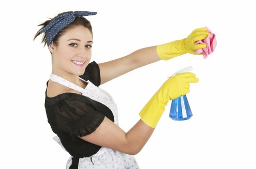 Technician performing oven cleaning in Finchley